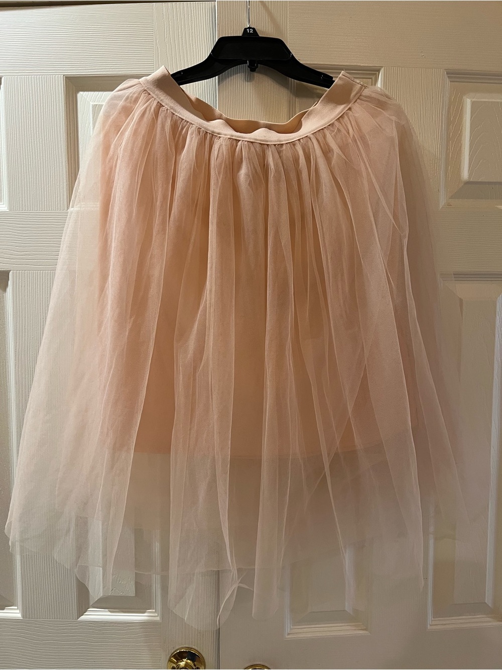 See You Monday Blush Pink Layered Tulle Midi Skirt